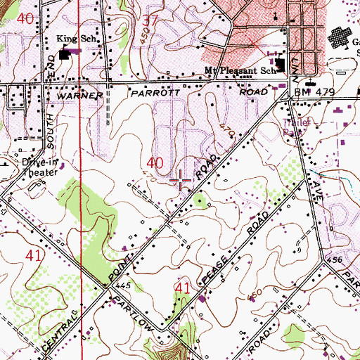 Topographic Map of Shenandoah Park, OR