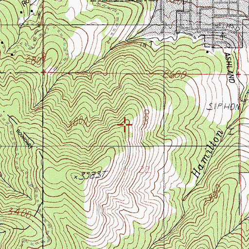 Topographic Map of Siskiyou Mountain Park, OR