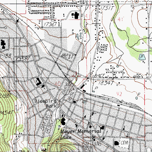 Topographic Map of Skateboard Park, OR