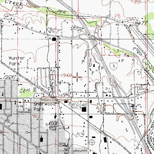 Topographic Map of YMCA Park, OR