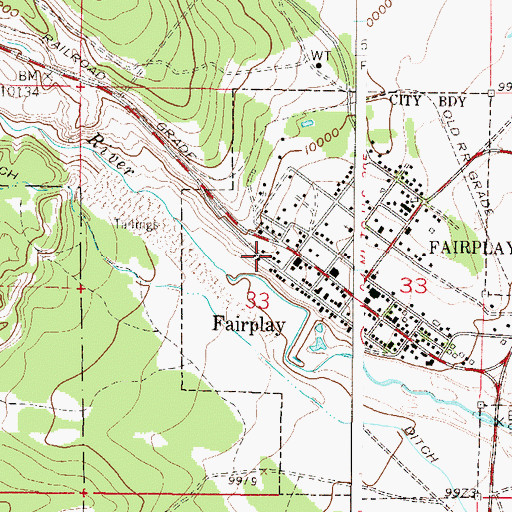 Topographic Map of South Park City Museum, CO