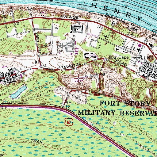 Topographic Map of Nike Site N-25L (historical), VA