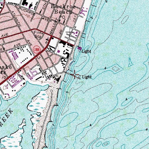 Topographic Map of Buckroe Beach Fishing Pier, VA