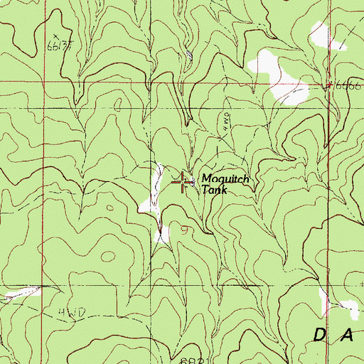 Topographic Map of Moquitch Tank, AZ