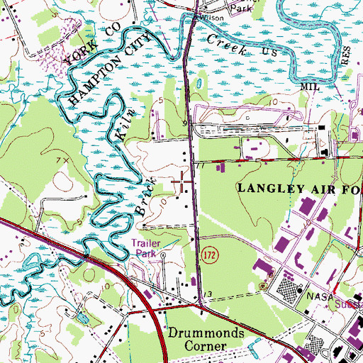 Topographic Map of Wythe Creek Industrial Park, VA