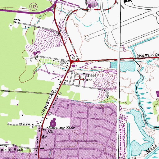 Topographic Map of Gardners Mobile Home Park, VA