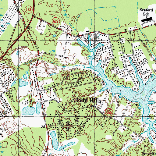 Topographic Map of Barcroft, VA