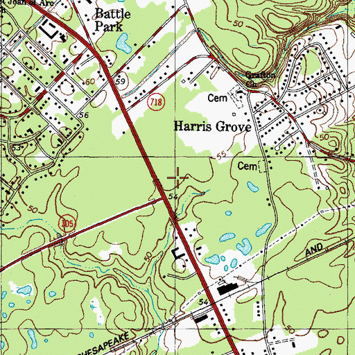 Topographic Map of Patroit Square Shopping Center, VA
