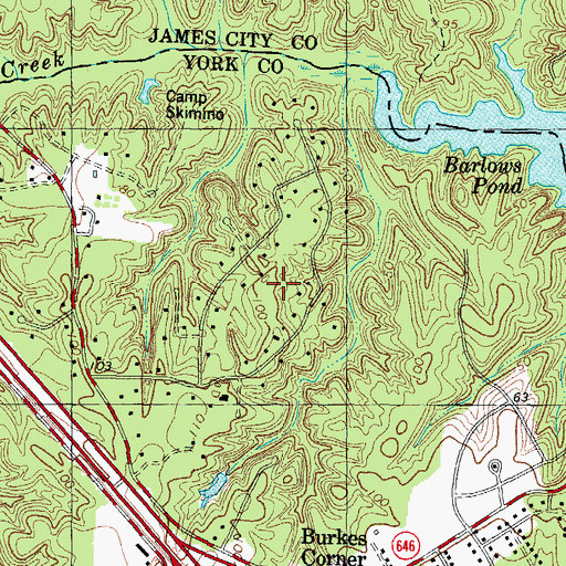 Topographic Map of Old Quaker Estates, VA