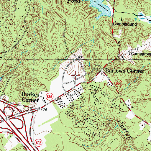 Topographic Map of Banbury Cross, VA