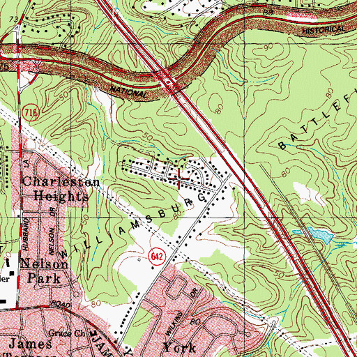 Topographic Map of Springfield Terrace, VA
