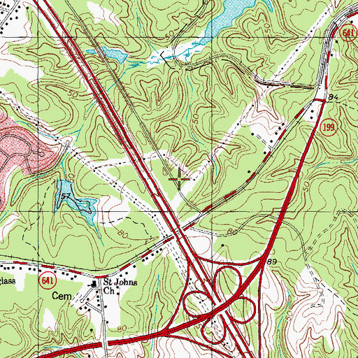 Topographic Map of Busch Commerce Park, VA