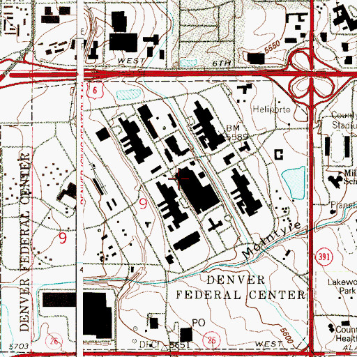 Topographic Map of National Training Center, CO