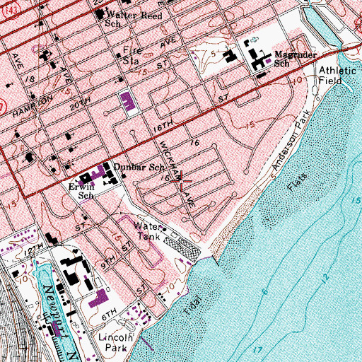 Topographic Map of Christophers Shores, VA