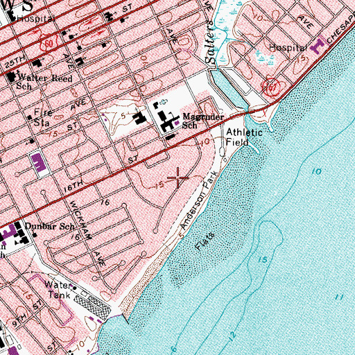 Topographic Map of Stuart Gardens, VA