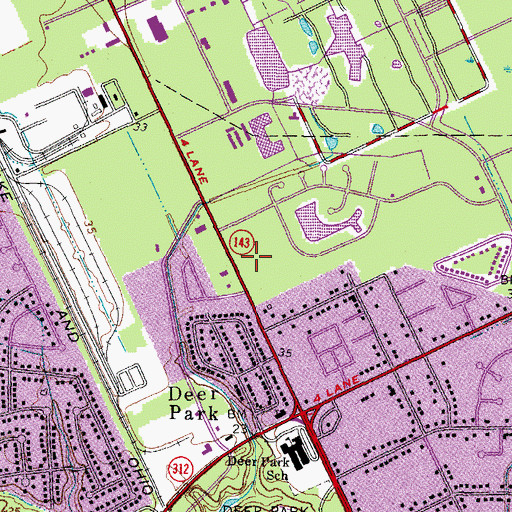 Topographic Map of Oyster Point Plaza Shopping Center, VA