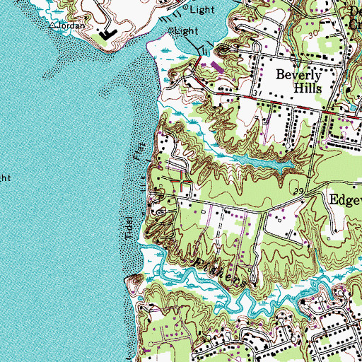 Topographic Map of Barclay Woods, VA