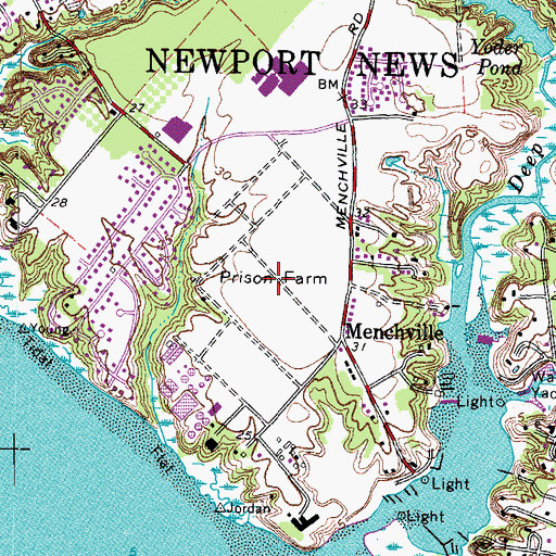 Topographic Map of Riverview Farm Park, VA