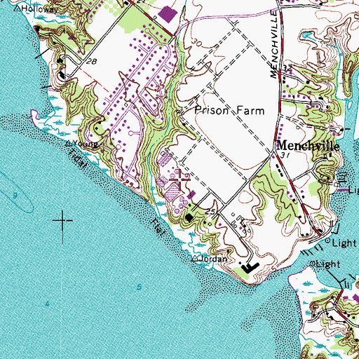 Topographic Map of Hampton Roads Wastewater Treatment Plant, VA