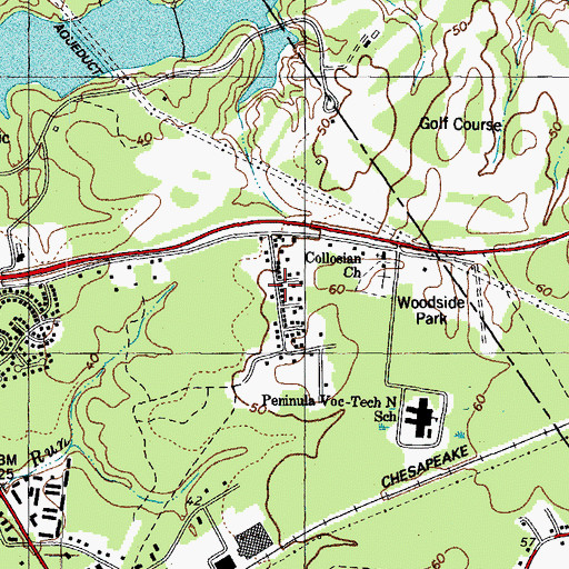 Topographic Map of Woods Run, VA