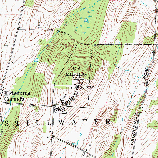 Topographic Map of Saratoga Springs Air Force Station (historical), NY