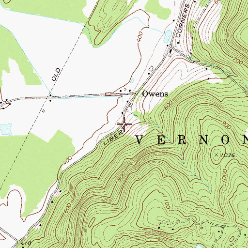 Topographic Map of Owens School (historical), NJ