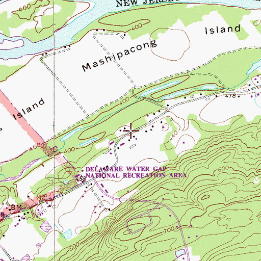 Topographic Map of River School Number 1 (historical), NJ