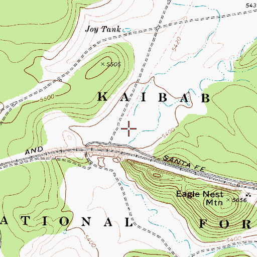 Topographic Map of Railroad Tank, AZ