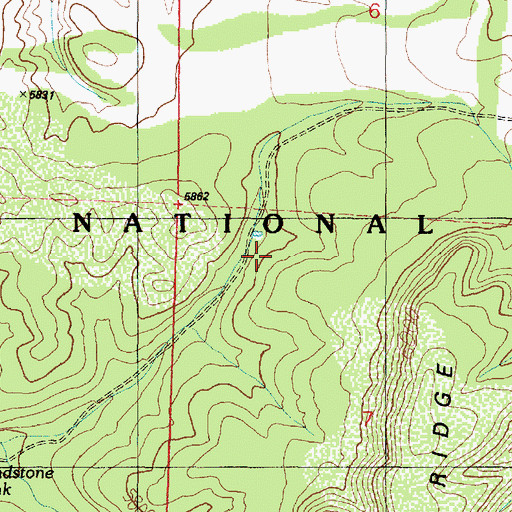 Topographic Map of Upper Sandstone Tank, AZ