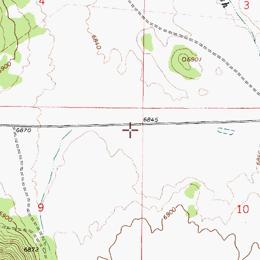 Topographic Map of Spud Tank, AZ
