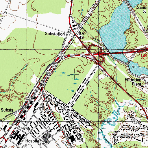 Topographic Map of Bradmere, VA