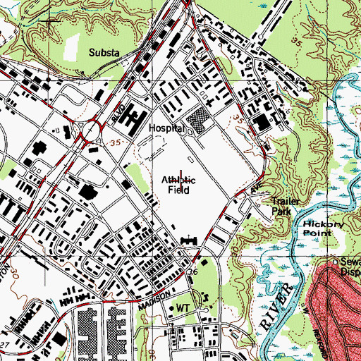 Topographic Map of Murphy Field, VA