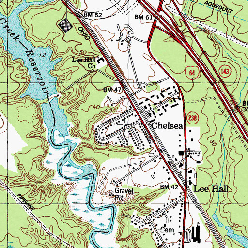 Topographic Map of Edgemoor, VA