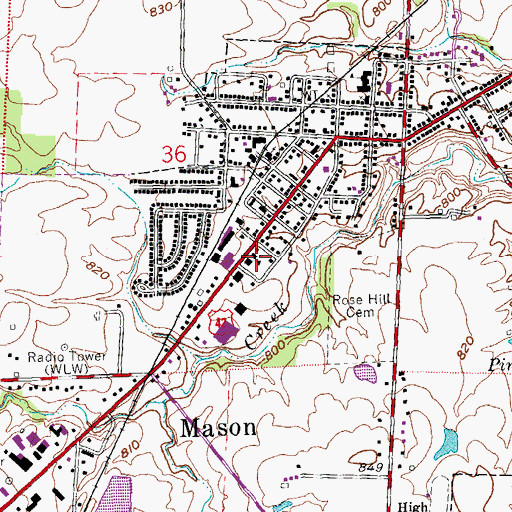 Topographic Map of Saint Susanna Catholic Church, OH