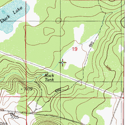 Topographic Map of T O Tank, AZ