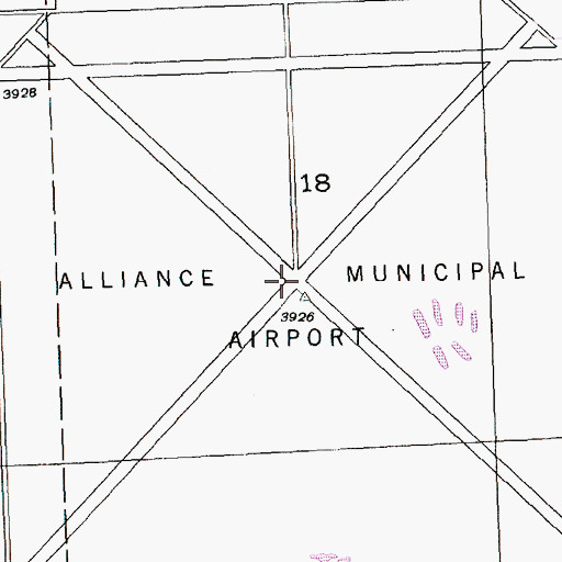 Topographic Map of Alliance Army Air Field (historical), NE