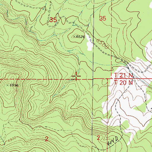 Topographic Map of Bottom Tank, AZ