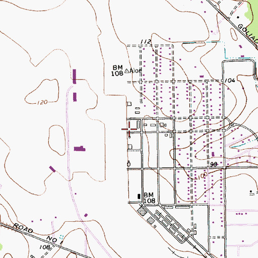 Topographic Map of Aloe Army Air Field (historical), TX