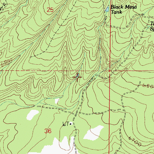Topographic Map of JJ Tank, AZ
