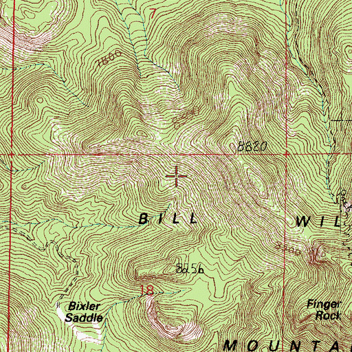 Topographic Map of Bixler Saddle Trail, AZ