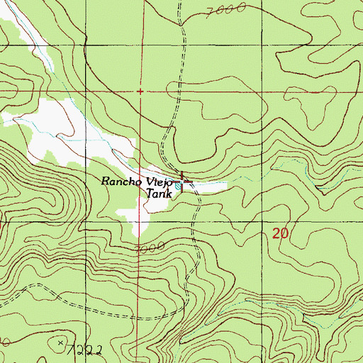 Topographic Map of Pancho Viejo Tank, AZ