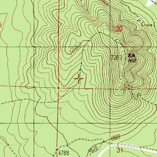 Topographic Map of Sycamore Rim Trail, AZ