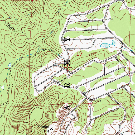 Topographic Map of Camp Navajo, AZ