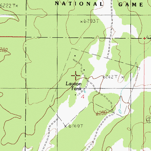 Topographic Map of Lauzon Trick Tank, AZ