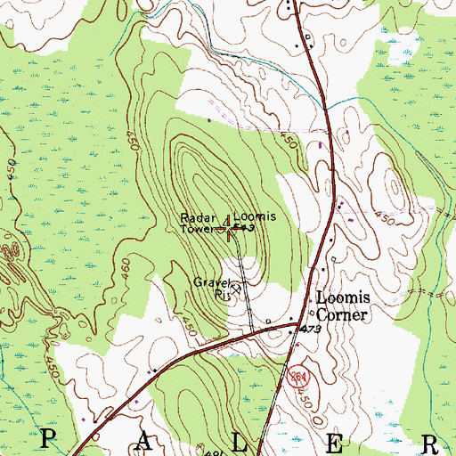 Topographic Map of Suttons Corner Gap Filler Annex (historical), NY