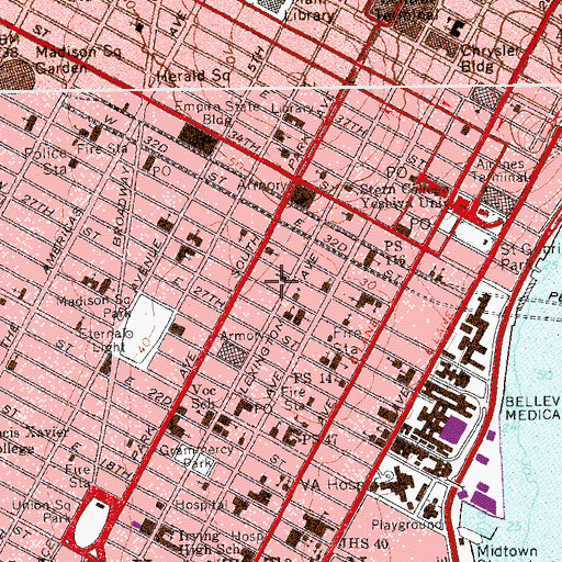 Topographic Map of Church of the Mediator (historical), NY