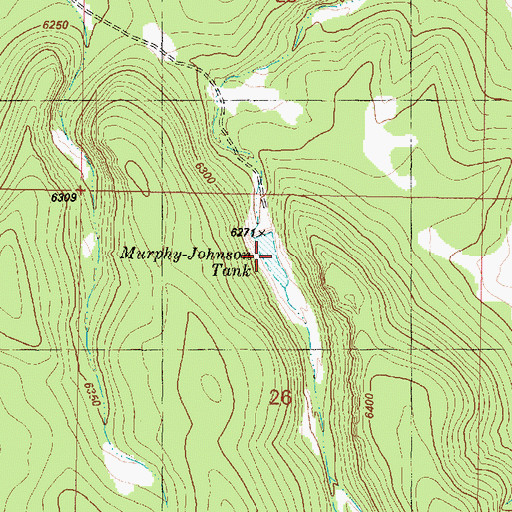 Topographic Map of Murphy Johnson Tank, AZ