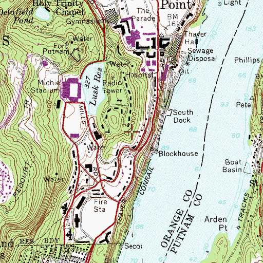Topographic Map of Redoubt Meigs (historical), NY