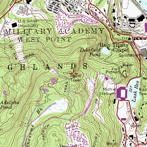 Topographic Map of Redoubt Number 4 (historical), NY