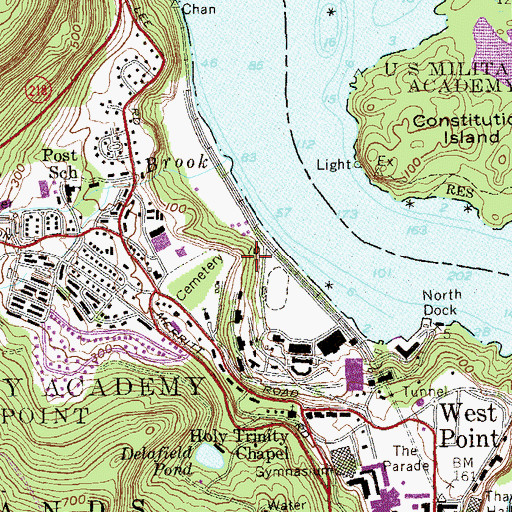 Topographic Map of Valley Point, NY